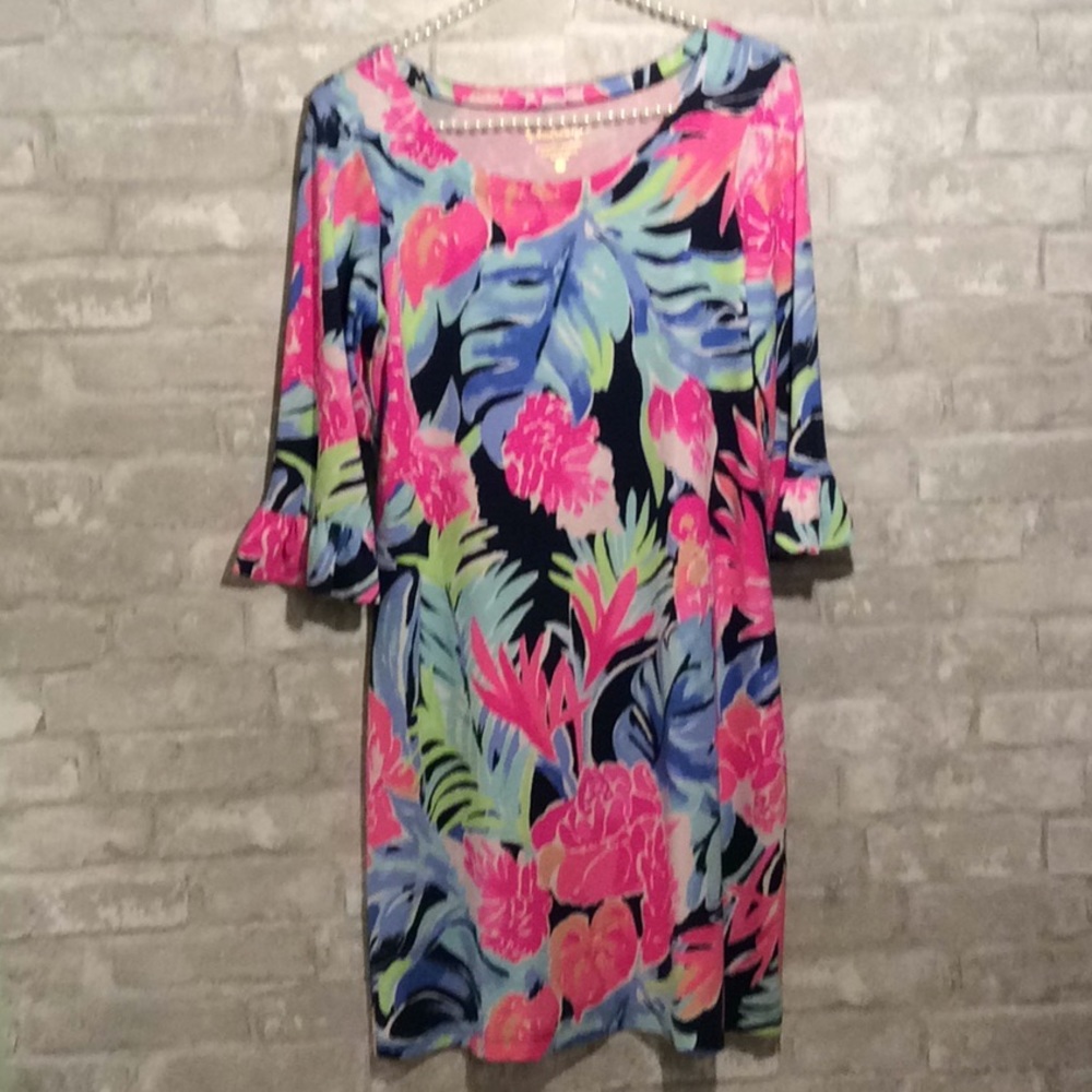 Lilly Pulitzer Sophie Dress High Tide Navy Tropica